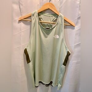 The North Face Women's Light Green and Olive Tank Top